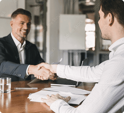 smiling business team